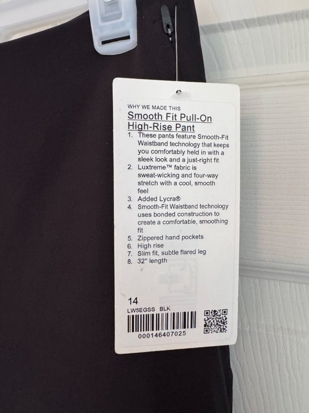 Lululemon Smooth Fit Pull-On High-Rise Pant Trouser Black NEW Pockets Luxtreme - Picture 4 of 12